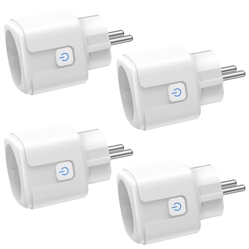 FAYIBUY Smart Steckdose 4er Pack, WLAN Steckdose mit Strommessung, APP Fernsteuerung, Sprachsteuerung und Timer, Smart Home WiFi Steckdose 16A kompatibel mit Alexa ＆ Google Home von FAYIBUY