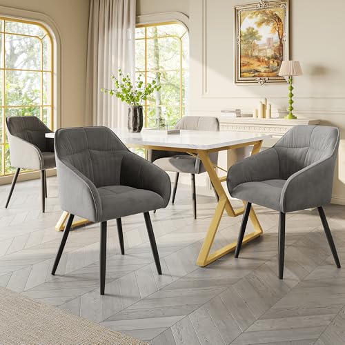 FAYICIC Esstisch mit Metallbeinen(119×70cm),Küchentisch,moderner Marmorierung Esstisch, Tisch Wohnzimmer Frühstückstisch für Küche Esszimmer, Goldfarbene Tischbeine von FAYICIC