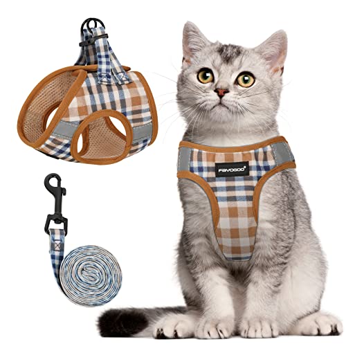 FAYOGOO Katzengeschirr Katzenleine Geschirr für Katzen, Katzengeschirr mit Leine AusbruchsicherVerstellbares Katzen Geschirr Kontrollierende Atmungsaktive Katzenleine mit Reflektierenden Streifen FAYOGOO Katzengeschirr Katzenleine Geschirr für Katzen, Katzengeschirr mit Leine AusbruchsicherVerstellbares Katzen Geschirr Kontrollierende Atmungsaktive Katzenleine mit Reflektierenden Streifen von FAYOGOO