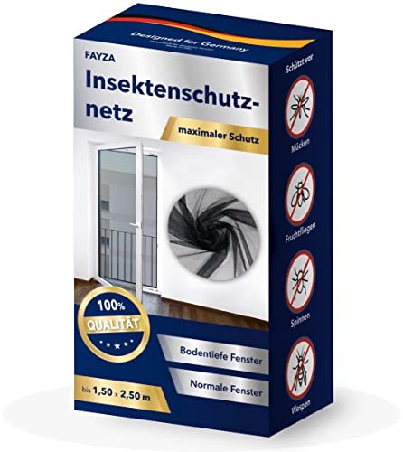 FAYZA Fliegengitter Fenster groß 1,50x2,50m für bodentiefe Fenster - Premium Qualität - Insektenschutz Fenster - Moskitonetz - Fliegennetz Fenster - Insektenschutznetz - Mückenschutz - Mückennetz FAYZA Fliegengitter Fenster groß 1,50x2,50m für bodentiefe Fenster - Premium Qualität - Insektenschutz Fenster - Moskitonetz - Fliegennetz Fenster - Insektenschutznetz - Mückenschutz - Mückennetz von FAYZA