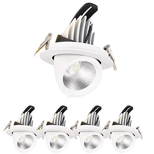 10W LED-Einbaustrahler, 5er- oder 10er-Set, Augapfel-Nachrüststrahler, Deckenstrahler, verstellbar, abgewinkelt, weißer Deckenstrahler, Downlight für Küche, Schlafzimmer, Badezimmer,Downlights von FAZRPIP