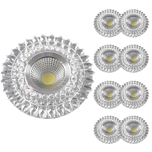 5W Kristall-LED-Einbaustrahler, 9er-Set, blendfreie Kristallstrahler, Augapfel-Nachrüst-Deckeneinbauleuchte, runder LED-Dekostrahler für Flur, Flur, Wohnzimmer von FAZRPIP