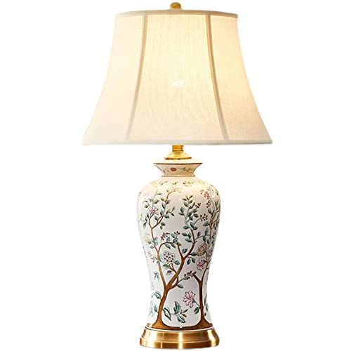 FAZRPIP 70 * 40 cm Große Keramik Tischlampe Chinesische Handarbeit Malerei Schlafzimmer Nachttischlampe Antike Vase Schlafzimmer Schreibtischlampe für Wohnzimmer modern von FAZRPIP