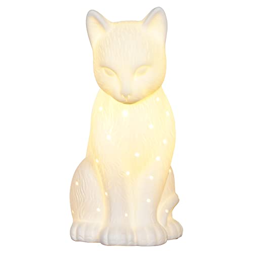 FAZRPIP Keramik-Nachtlicht für Kinderlampe, Katzenlampe, katzenförmige Keramik-Tischlampe, Schlafzimmer dekorierte Schreibtischlampe, süßes Nachtlicht für Kinder-Nachtlicht von FAZRPIP