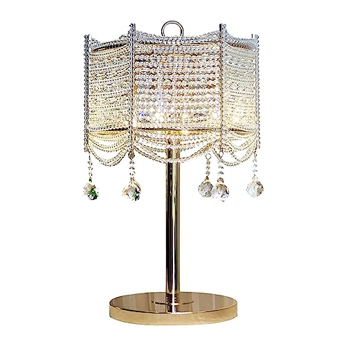 FAZRPIP Kristall-Tischlampe, Moderne Luxus-Schlafzimmer-Nachttischlampe, dekorative Kristalllampe, Hotel-Wohnzimmer, zeitgenössische Kristall-Nachtleselampe von FAZRPIP