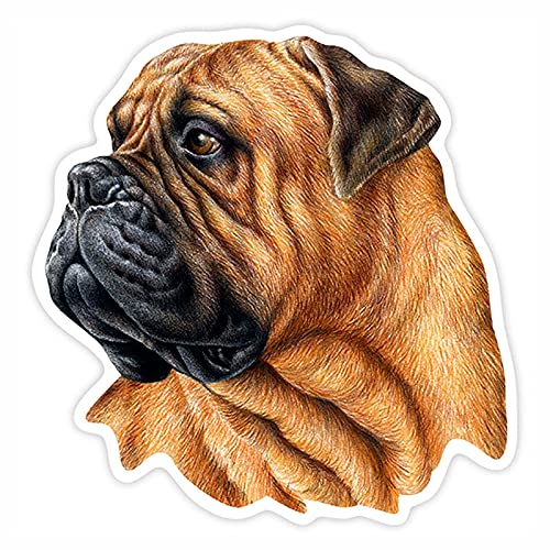 FAiruo Selbstklebender Aufkleber Bullmastiff Hund Autoaufkleber Wasserdichte Autodekorationen auf Stoßstange Heckscheibe (Farbe: A, Größe: 1 Stück) von FAiruo