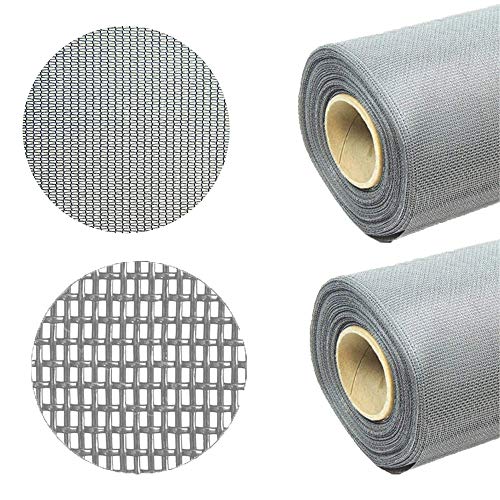 2,49€ /m² Fliegennetz Fliegengitter Meterware Netz Zubehör - Fiberglas Plissee Gaze Gewebe Draht Insektenschutz u. Fliegenfenster Grau Petscreen für Katze Hund Insektenschutznetz 100 cm 55% von FB Factory