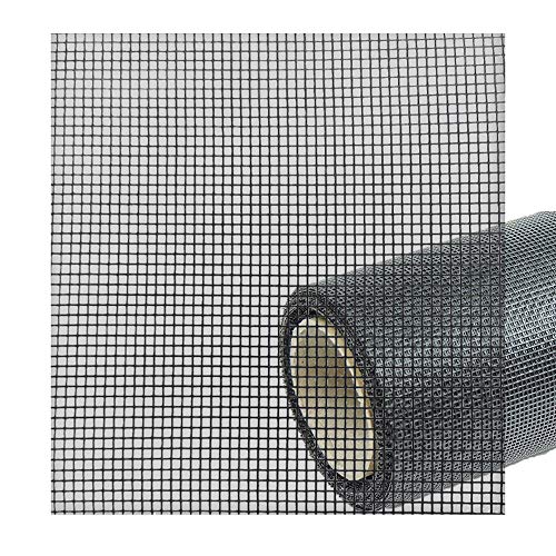 6,90€/m² Fliegengitter Gaze Gewebe Meterware Ersatzrolle - Draht Balkontür, Fenster groß und Dachfenster - Netz als Rolle in Schwarz individuell zuschneidbar Feines Gewebe Fiberglas 120 cm 70% von FB Factory