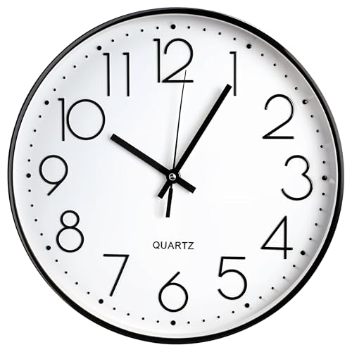 FB FunkyBuys Wanduhr, 25,4 cm, leise, nicht tickend, moderne Uhr, batteriebetriebene Wanduhren für Wohnzimmer, Schlafzimmer, Küche und Büro FB FunkyBuys Wanduhr, 25,4 cm, leise, nicht tickend, moderne Uhr, batteriebetriebene Wanduhren für Wohnzimmer, Schlafzimmer, Küche und Büro von FB FunkyBuys