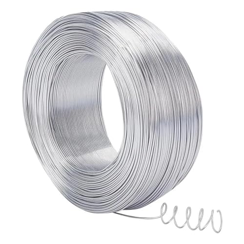 Aluminiumdraht, biegsamer Metalldraht 300 Meter Aluminiumdraht, 0,8 mm, biegsamer Metall-Basteldraht for die Herstellung von Ohrringen, Armbändern und Schmuck, Zubehör, Outdoor-Zubehör for die Fahrrad von FBANULPEX