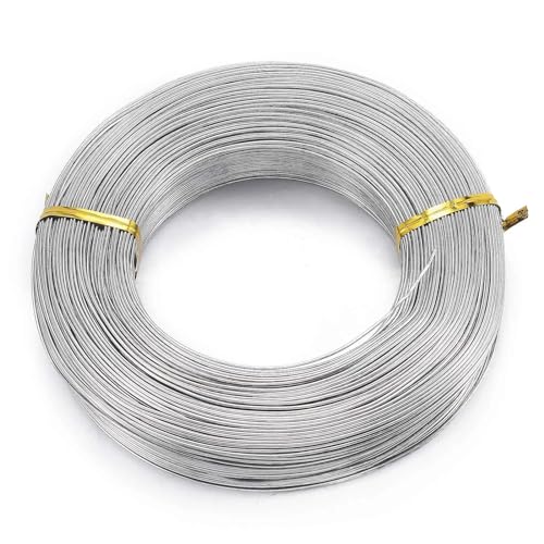 Aluminiumdraht, biegsamer Metalldraht Roher Aluminiumdraht, flexibler Basteldraht zur Schmuckherstellung, Armbandherstellung, DIY-Handarbeit, Perlendraht for die Fahrradmodellierung(0.8mm about 300m) von FBANULPEX