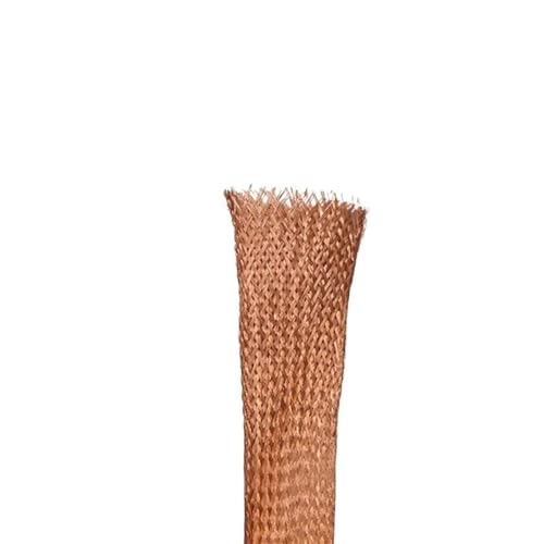 FBANULPEX Kabelschlauch Mantelhülse,Kabel Wickeln Signalkabel mit erweiterbarer Metallummantelung und Abschirmung(Gold,6MM*1M) von FBANULPEX