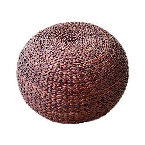 FBANULPEX Stroh Rundes Bodenkissen Sitzkissen Yogamatte Rundes Bodenkissen Tatami Sitzkissen Sitzkissen Boden Strohgewebe-Kissen Flaches Sitzkissen aus Stroh Yogamatte(C) von FBANULPEX