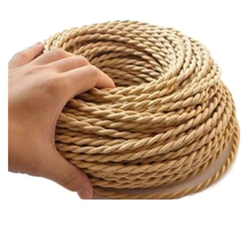 Flexibler Draht beschichtet mit Drahtgewebe , Kabelk Solid 1 Meter 2 x 0,75 mm Vintage Lamp Cord Kronleuchter Geflochten Doppelkupfer Draht (Apricot) von FBANULPEX