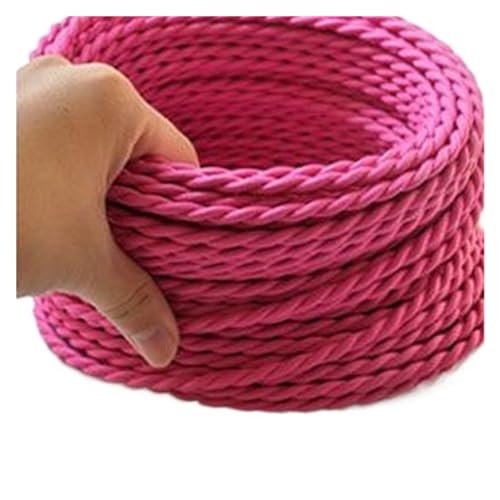 Flexibler Draht beschichtet mit Drahtgewebe , Kabelk Solid 1 Meter 2 x 0,75 mm Vintage Lamp Cord Kronleuchter Geflochten Doppelkupfer Draht (Rose Red) von FBANULPEX