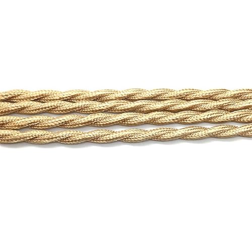 Flexibler Draht beschichtet mit Drahtgewebe , Leuchtkanäle Solid Braided Twisted Fabric Cable(GOLD,5meter) von FBANULPEX
