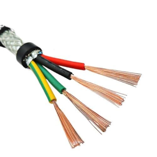 Verzinnter Kupferdraht, Erweiterung Elektrokabel 26AWG UL2464 Signalkabel 5 Meter 24AWG reines Kupfer Steuerkabel 22AWG geschirmter Draht(4 Core 26awg 5Meter) von FBANULPEX