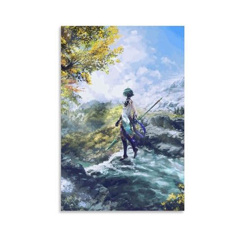 FBBINKA Game Genshin Impact Xiao Wohnzimmer-Dekor, moderne ästhetische Wandkunst, Poster, Geschenk für Freunde, ungerahmt, 50 x 75 cm FBBINKA Game Genshin Impact Xiao Wohnzimmer-Dekor, moderne ästhetische Wandkunst, Poster, Geschenk für Freunde, ungerahmt, 50 x 75 cm von FBBINKA