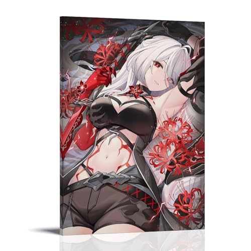 FBBINKA Game Honkai Star Rail Acheron Wohnzimmer-Dekor, moderne ästhetische Wandkunst, Poster, Geschenk für Freunde, Rahmen-Stil, 20 x 30 cm von FBBINKA