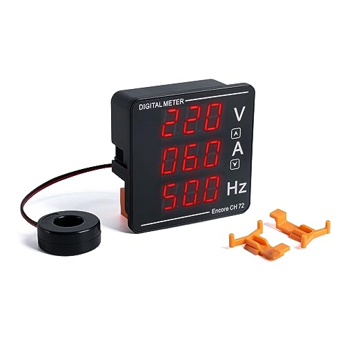 FBBULES AC Digitalanzeige Voltmeter Amperemeter Frequenzmesser, Integriertes Multimeter, AC 50-500V 1-120A 10-99.9Hz, mit Spannungswandler, Multifunktions Multitester Spannung Strom Frequenz Tester FBBULES AC Digitalanzeige Voltmeter Amperemeter Frequenzmesser, Integriertes Multimeter, AC 50-500V 1-120A 10-99.9Hz, mit Spannungswandler, Multifunktions Multitester Spannung Strom Frequenz Tester von FBBULES