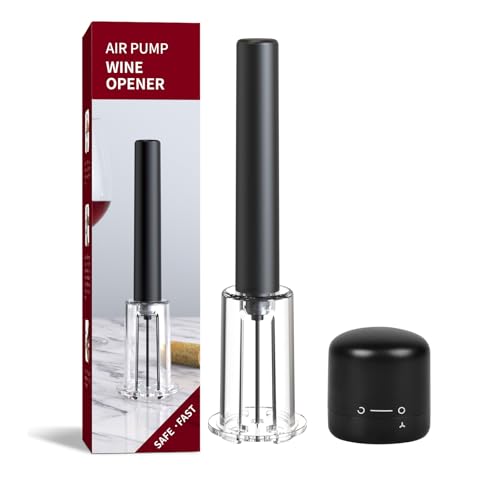 FBBULES Korkenzieher Druckluft Set, Weinflaschenverschluss mit Drehschalter & Druckluft Flaschenöffner, Einfach zu Benutzen Leicht zu Tragen for Partys Outdoor, Geschenke für Weinliebhaber von FBBULES