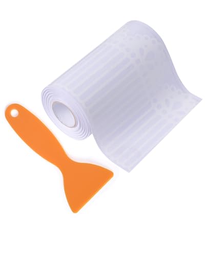 FBBULES Weiße Bordüre Selbstklebend PVC Spitze Tapetenbordüre Transparente Dekorative Wandbordüre für Küche Badezimmer Schaufenster Glastür Spiegel von FBBULES
