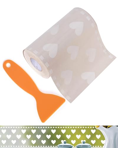 FBBULES Weiße Bordüre Selbstklebend PVC Spitze Tapetenbordüre Transparente Dekorative Wandbordüre für Küche Badezimmer Schaufenster Glastür Spiegel von FBBULES
