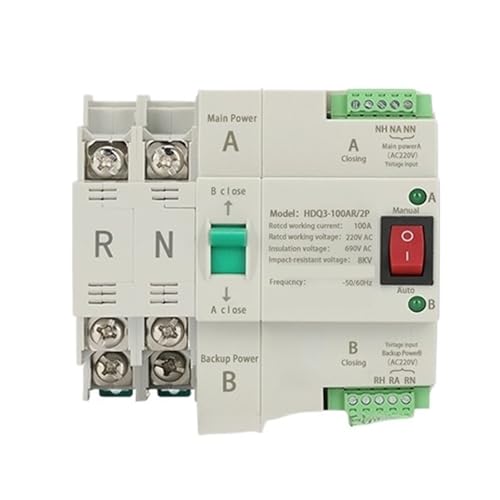 Doppelstrom-Transferschalter 2P 3P 4P 100A Automatischer Umschaltschalter Einphasen-Dreiphasen-Stromerzeugung Transferschalter (HDQ3-100AR/3P) von FBFTGMRMTA