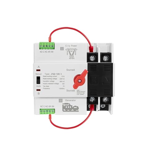 FBFTGMRMTA Automatischer Transferschalter ATS Mini Format 2P 3P 4P 100A 220V Umschalter (2P 100A 220V) von FBFTGMRMTA
