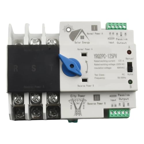 FBFTGMRMTA Steuerschalter Transferschalter 1 Stück 2P 125A Automatischer Umschaltschalter Art der Isolierung mit doppelter Stromversorgung (3P 125A 400V) von FBFTGMRMTA