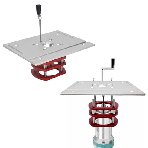 Außenboden Aluminiumlegierung, flache Platte, Manueller Router-Lift-System-Kit mit Grundplatte, Tischeinsatz 240 x 200 mm for die Holzbearbeitung von FBHDKJNFG