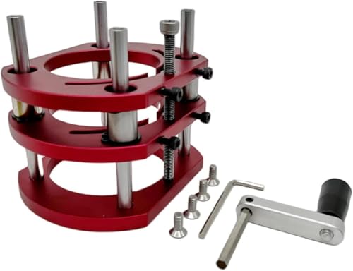 Außenboden Aluminiumlegierung, flache Platte, Router Lift Aluminiumlegierung Einstellbar for 64-66mm Durchmesser Router Tischeinsatz 11,5 x10x7cm von FBHDKJNFG