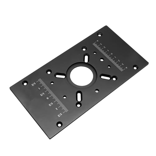 FBHDKJNFG Außenboden Aluminiumlegierung, Flache Platte, Aluminiumlegierung Holzbearbeitung Router Trimming Insert Flip Platte 235x120x5mm(Black Plate) von FBHDKJNFG