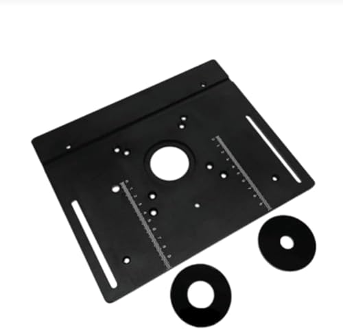 FBHDKJNFG Außenboden Aluminiumlegierung, Flache Platte, Aluminiumlegierung Router Flip Board Trimmen Gravur Werkzeug Schwarz 240x200mm/9,4x7,9 Zoll von FBHDKJNFG