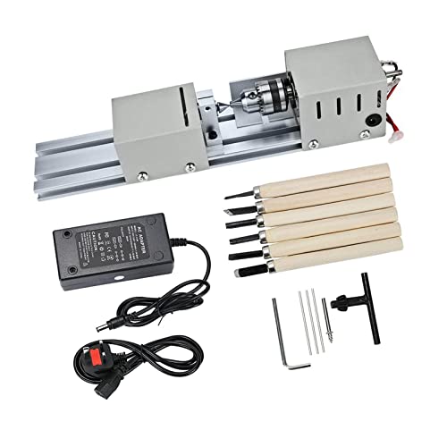 Werkzeugdrehmaschine Standard 未处理 Mini Lathe 300 * 60 * 70mm Machining for Table Woodworking Wood DIY Tool Lathe Standard Set von FBHDKJNFG