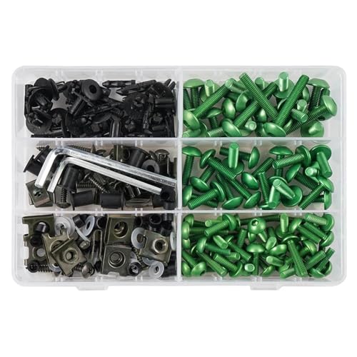 exzentrische kurvenscheibenbolzenmutter und stift, Motorrad Verkleidung Bolt Kit for BMW S1000R/RR HP4 Pack von 253 Multicolor Mehrere Größen(Groen) von FBHDKJNFG