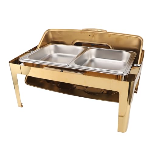 Catering-Isolierschale, Speisewärmer für Partys, Chafing Dish, rechteckig, sichtfür Partys, Chafing Dish, rechteckig, sichtbar, Wärmer, Catering-Zubehör, Buffet-Display, Alkohol-Heizofen für Catering-Isolierschale, Speisewärmer für Partys, Chafing Dish, rechteckig, sichtfür Partys, Chafing Dish, rechteckig, sichtbar, Wärmer, Catering-Zubehör, Buffet-Display, Alkohol-Heizofen für von FBHappiness