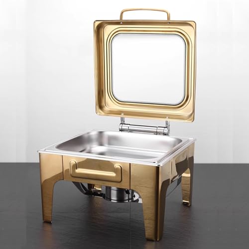 Catering-Isoliertablett, Chafing Dish-Buffet-Set, Gold, mit sichtbarer AbdeckungAbdeckung, Calentadores De Comida para Buffet, abnehmbares Tablett, Party-Speisenwärmer-Buffet-Set, Gold, Gold Catering-Isoliertablett, Chafing Dish-Buffet-Set, Gold, mit sichtbarer AbdeckungAbdeckung, Calentadores De Comida para Buffet, abnehmbares Tablett, Party-Speisenwärmer-Buffet-Set, Gold, Gold von FBHappiness