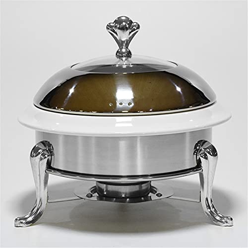 Catering Runder Chafing Dish Speisewärmer Buffetschale Catering Pfanne Weinkocheeinkocher Wasserbad Für Küche Party Essen Hochzeiten Partys EventsWeißgoldEdelstahl, Keramik-24, Keramik 26 cm Catering Runder Chafing Dish Speisewärmer Buffetschale Catering Pfanne Weinkocheeinkocher Wasserbad Für Küche Party Essen Hochzeiten Partys EventsWeißgoldEdelstahl, Keramik-24, Keramik 26 cm von FBHappiness