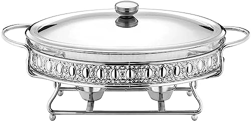 Chafing Dish Buffet-Set Chafing Dishes und Buffetwärmer mit Glastablett, Metallrtablett, Metallrahmen, 2 Brennstoffbehältern und Deckel für Partys, Abendessen und Catering, Gold-3L, Gold1.5L Chafing Dish Buffet-Set Chafing Dishes und Buffetwärmer mit Glastablett, Metallrtablett, Metallrahmen, 2 Brennstoffbehältern und Deckel für Partys, Abendessen und Catering, Gold-3L, Gold1.5L von FBHappiness
