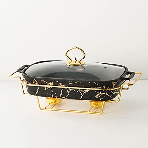 Chafing Dish Buffet-Set Keramikbuffet mit Marmorimitat-Finish und Buffetwärmer-Suffet mit Marmorimitat-Finish und Buffetwärmer-Set für Buffets/Hochzeiten/andere Bankette, Schwarz-L, Schwarzm Chafing Dish Buffet-Set Keramikbuffet mit Marmorimitat-Finish und Buffetwärmer-Suffet mit Marmorimitat-Finish und Buffetwärmer-Set für Buffets/Hochzeiten/andere Bankette, Schwarz-L, Schwarzm von FBHappiness