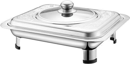 Chafing Dish-Buffetherd aus Edelstahl, Buffet-Chafing Dish/Wärmebehälter-Tablettuffet-Chafing Dish/Wärmebehälter-Tablett in voller Größe für Hochzeitsfeiern, Bankette, Catering-Events, B (A) von FBHappiness