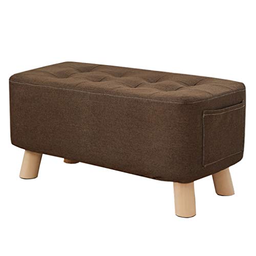 FBHappiness Leinen Fußhocker Sitzbank Tisch Pouf Braun Farbe 60 * 28 * 29cm Moderne WohnkulturLeinen Fußhocker Sitzbank Tisch Pouf Braun Farbe 60 * 28 * 29cm Moderne Wohnkultur von FBHappiness