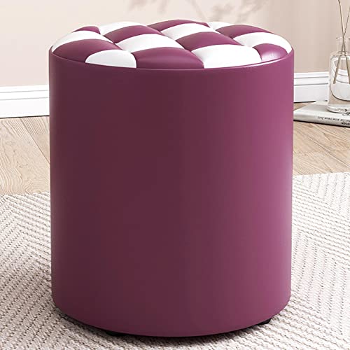 FBHappiness Runder Fußhocker aus Leder für Wohnzimmer und Schlafzimmer, Lila und Weiß, 31 x Runder Fußhocker aus Leder für Wohnzimmer und Schlafzimmer, Lila und Weiß, 31 x 35 cm FBHappiness Runder Fußhocker aus Leder für Wohnzimmer und Schlafzimmer, Lila und Weiß, 31 x Runder Fußhocker aus Leder für Wohnzimmer und Schlafzimmer, Lila und Weiß, 31 x 35 cm von FBHappiness