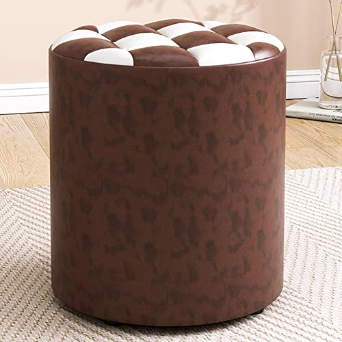 FBHappiness Runder Fußhocker aus Leder mit Leopardenmuster, 31 x 35 cm, für Wohnzimmer und SRunder Fußhocker aus Leder mit Leopardenmuster, 31 x 35 cm, für Wohnzimmer und Schlafzimmer FBHappiness Runder Fußhocker aus Leder mit Leopardenmuster, 31 x 35 cm, für Wohnzimmer und SRunder Fußhocker aus Leder mit Leopardenmuster, 31 x 35 cm, für Wohnzimmer und Schlafzimmer von FBHappiness