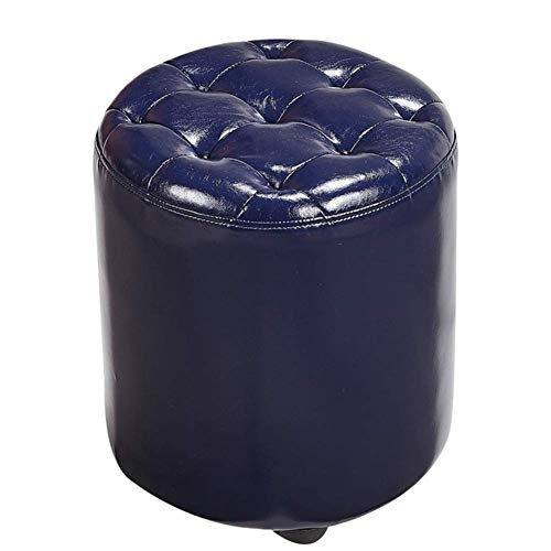 Quadratischer, mit Leder gepolsterter Würfel-Pouf aus Massivholz, Fußhocker, Cou(14 x 14 x 16 Zoll), handgefertigte moderne Möbel für die Inneneinrichtung und als zusätzliche Sitzgelegenheit von FBHappiness