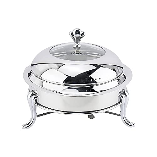 Runder Buffet-Tablettwärmer aus Edelstahl, Chafing Dish-Buffet-Set mit Pfannen uuffet-Set mit Pfannen und Brennstoffhalter für Partys, Veranstaltungen, Hochzeiten, Silber-22 cm, Silber 22 cm Runder Buffet-Tablettwärmer aus Edelstahl, Chafing Dish-Buffet-Set mit Pfannen uuffet-Set mit Pfannen und Brennstoffhalter für Partys, Veranstaltungen, Hochzeiten, Silber-22 cm, Silber 22 cm von FBHappiness