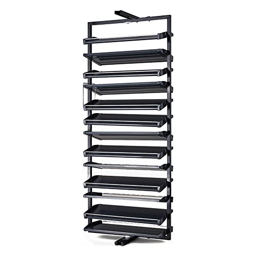 FBJAMZ Metall 360 ° drehbarer Schuhregal-Organizer für Schrank-Schuhschrank, vertikaler Regal-Organizer für kleinen Schlafzimmerschrank, 13 Stockwerke von FBJAMZ