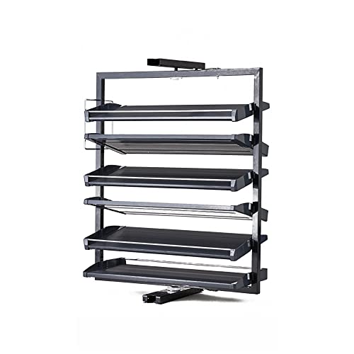 FBJAMZ Metall 360 ° drehbarer Schuhregal-Organizer für Schrank-Schuhschrank, vertikaler Regal-Organizer für kleinen Schlafzimmerschrank (6 Floors) von FBJAMZ
