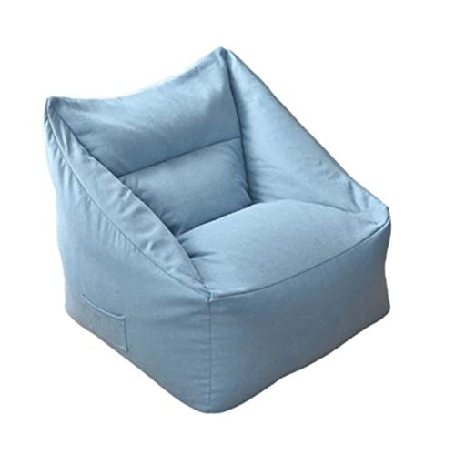 FBKPHSS Großer Sitzsack Bezug Ohne Füllung, Waschbarer Bezug Sofa Stuhlbezug Lazy Lounger Cover Multifonction Waschbar Sitzsack für Kinder und Erwachsene mit Griff 75 * 65CM,Light Blue,29.5"*25.5" von FBKPHSS